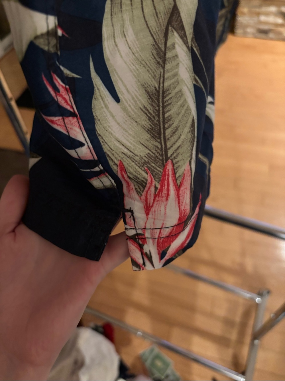Men's Tommy Hilfiger Navy Tropical Print Swim Shorts - Picture 3 of 6